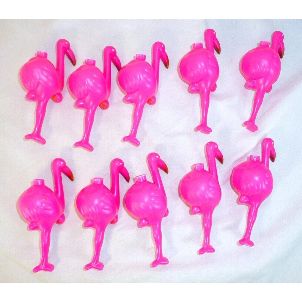 Lot 10 Plastic Blow Mold Pink Flamingo Twinkle String Light Covers Replacements